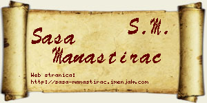 Saša Manastirac vizit kartica